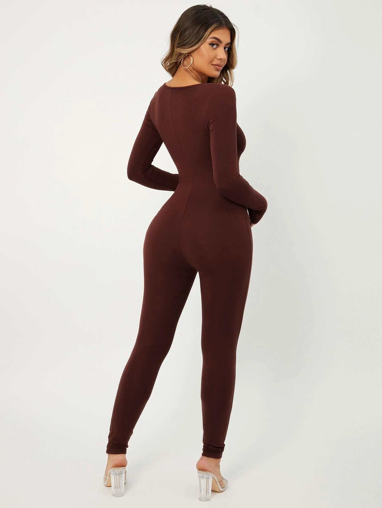 SHEIN SXY Mono unitard de cuello scoop Mujer